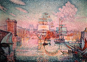 A marseille-i kikötő bejárata, 1911 alkotó: Paul Signac