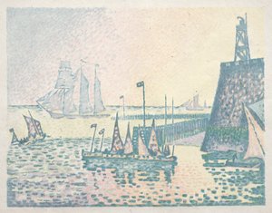 Este, a móló Vlissingenben alkotó: Paul Signac