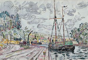 Pontrieux-i táj, 1927 alkotó: Paul Signac