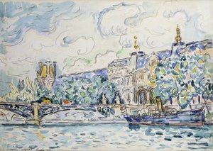 A Louvre-palota, 1910 alkotó: Paul Signac