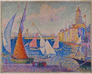Le Quai, St. Tropez (olaj, vászon) alkotó: Paul Signac