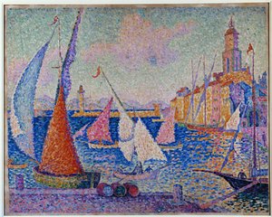 Le Quai. St. Tropez (olaj, vászon) alkotó: Paul Signac