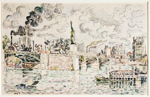 A Grenelle-híd 1927-ben. alkotó: Paul Signac