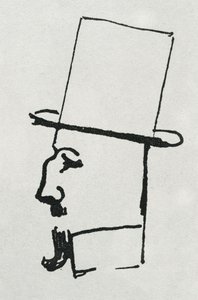 Félix Fénéon portréja (tinta papíron) alkotó: Paul Signac