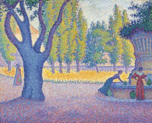 Saint-Tropez, Lices szökőkút, 1895. alkotó: Paul Signac