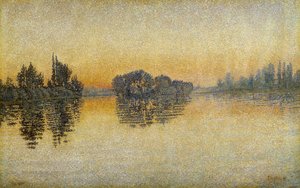 Sunset, Herblay alkotó: Paul Signac