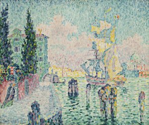 A zöld ház, Velence, 1905 alkotó: Paul Signac