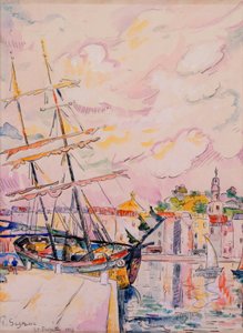 Saint-Tropez kikötője, 1918 alkotó: Paul Signac