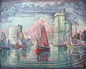 La Rochelle kikötője - olaj, vászon alkotó: Paul Signac