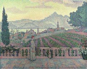 Nő a teraszon, 1898 alkotó: Paul Signac