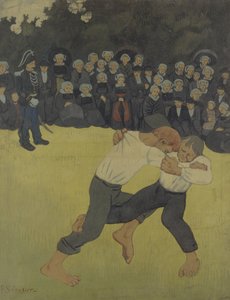 Breton birkózás, 1890-1891 alkotó: Paul Sérusier
