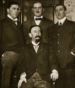 Francisco Madero és három fia, Gustavo, Gabriel és Evaristo a New York-i Astor Hotelben, 1911. március alkotó: Paul Thompson