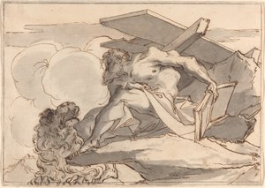 Szent Jeromos a vadonban alkotó: Paul Troger