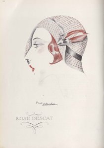 Rose Descat Hat, 1920-as évek vége. alkotó: Paul Valentin