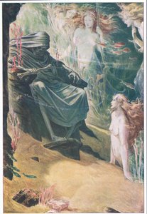 Öt mélyen hazudik apád: csontjaiból korallok készültek, illusztráció a Viharból, 1908