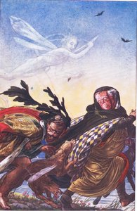 Düh! Düh! Három, zsarnok, ott Hark! Hark!, illusztráció a viharból, 1908