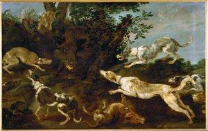 Vadkanvadászat alkotó: Paul de Vos