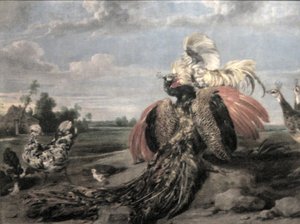 Páva és kakasviadal alkotó: Paul De Vos