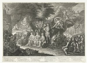 Vilmos király allegóriája, mint a béke hozója Európában, 1697 III. Vilmos király helyreállította Európában a békét / Anno 1697 / La Paix retablie dans l