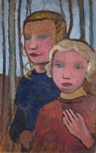 Két lány a nyírfák előtt alkotó: Paula Modersohn-Becker