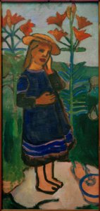 Elsbeth tűzliliomok között alkotó: Paula Modersohn Becker