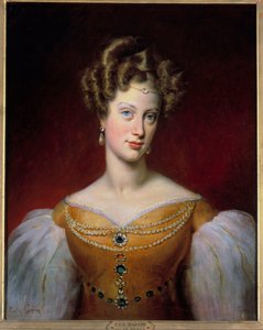 Marie Caroline, Bourbon hercegnőjének portréja - Szicília és Berry hercegnő (1798-1870) Paulin Guerin (1783-1855) festménye 1819 V. 0,69x0,54 m