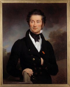 Charles Nodier (1780-1844) író portréja Irodalmi szalont tartott, ahol a nagy romantikus művészek (Hugo, Lamartine, Vigny...) Paulin Guerin (1783-1855) festménye XIX. Párizs, az Arzenál könyvtára.