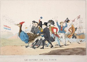 The Fall Guy: A francia beavatkozás 1832-ben Antwerpenben (litho)