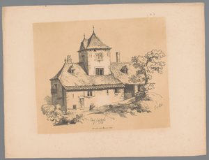 Kilátás egy vidéki házra Ixellesben Ixelles (cím az objektumon) Paulus Lauters festői arcai (sorozat címe) Etrennes pittoresques pour 1839, Lauters (sorozat címe)