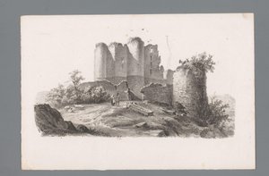 Kilátás egy romra, toronnyal A tájak elvei (sorozat címe) Principes de paysages (sorozat címe)