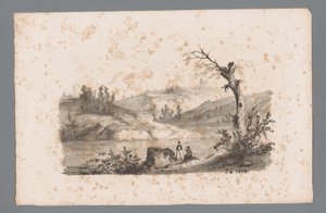 Dombos táj folyóval A tájak elvei (sorozat címe) Principes de paysages (sorozat címe)