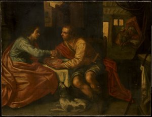 Ézsau eladja születési jogát (1Mózes 27:1-29) alkotó: Paulus Moreelse (copy after)