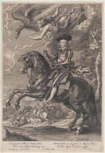 Az osztrák bíboros-Infante Ferdinánd portréja, lóháton, kb. 1640-53., kb. 1640-53. alkotó: Paulus Pontius