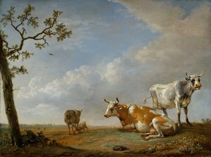 A legelőn pihenő állatok alkotó: Paulus Potter