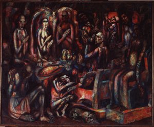 "La Fete des Rois" (Királyok ünnepe) Pavel Nyikolajevics Filonov (1883-1941) festménye 1913 Állami Orosz Múzeum, Szentpétervár alkotó: Pawel Nikolajewitsch Filonow