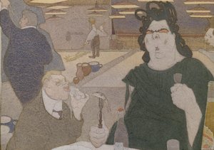 Fjodor Shalyapin karikatúra, 1910-es évek alkotó: Pavel Yegorovich Shcherbov