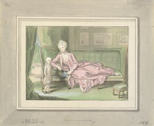 Caroline Mathilde és Frederik festményének harmadik vázlata