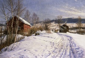 Téli táj, Lillehammer alkotó: Peder Monsted