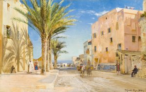 Algír, délután Algírban / P.Mönsted festménye alkotó: Peder Monsted