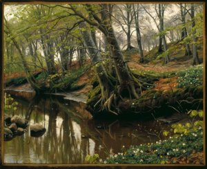 Tavaszi nap az erdő szélén alkotó: Peder Monsted