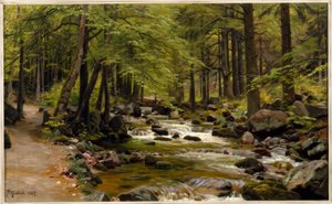 Erdei patak tavasszal alkotó: Peder Monsted