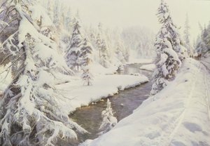 Téli táj, St Moritz alkotó: Peder Monsted