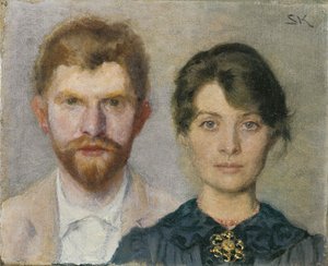 Marie és Peder Severin Krøyer kettős portréja, 1890. alkotó: Peder Severin Krøyer