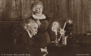 Edvard és Nina Grieg a zongoránál alkotó: Peder Severin Krøyer
