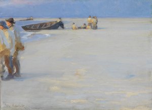 Horgászok Skagen északi strandján. Nyári este alkotó: Peder Severin Krøyer