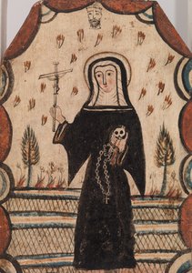 Casciai Szent Rita, 1815 körül (vízbázisú festék falemezre)