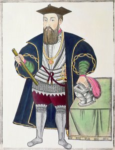 Vasco de Gama portréja (guache papíron)
