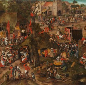 Egy flamand Kermis az „Een cluyte van Plaeyerwater” bohózat előadásával Az „Een Cluyte van Plaeyerwater” bohózat (Rög a Plaeyerwaterből) előadása egy flamand Kermisben alkotó: Peeter Baltens