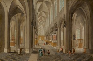 Antwerpeni katedrális, kb. 16501655. alkotó: Peeter Neeffs the Elder