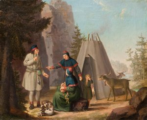 A lapponok jelmezei, 1800 körül (olaj, vászon) alkotó: Pehr Hilleström